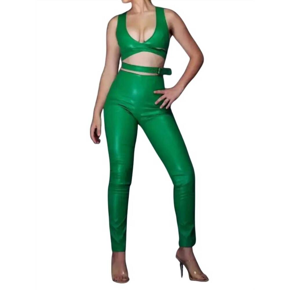 NEW WFFS crayola barbie leather 2 piece set in green